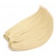 24 inch (60cm) Deluxe clip in human REMY hair - light blonde