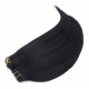 28 inch (70cm) Deluxe clip in human REMY hair - black