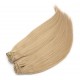16 inch (40cm) Deluxe clip in human REMY hair - natural blonde