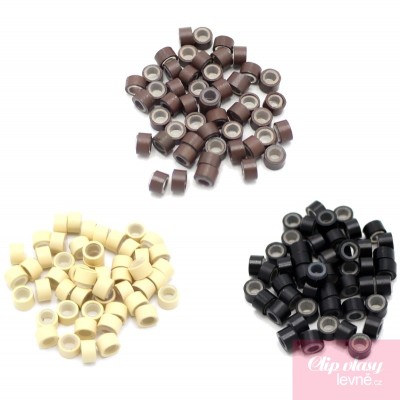 Micro rings with silicone - 50pcs