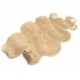 20 inch (50cm) Deluxe wavy clip in human REMY hair - natural blonde