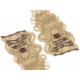 20 inch (50cm) Deluxe wavy clip in human REMY hair - natural blonde