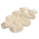 20 inch (50cm) Deluxe wavy clip in human REMY hair - platinum blonde