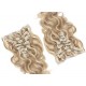 20 inch (50cm) Deluxe wavy clip in human REMY hair - mixed blonde