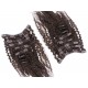 20 inch (50cm) Deluxe curly clip in human REMY hair - dark brown
