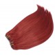 20 inch (50cm) Deluxe clip in human REMY hair - copper red