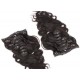 20 inch (50cm) Deluxe wavy clip in human REMY hair - natural black