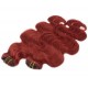 20 inch (50cm) Deluxe wavy clip in human REMY hair - copper red