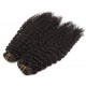 20 inch (50cm) Deluxe curly clip in human REMY hair - natural black