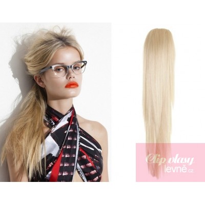 Claw ponytail 24 inch straight - platinum blonde