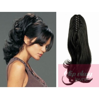 Claw ponytail 24 inch wavy - black