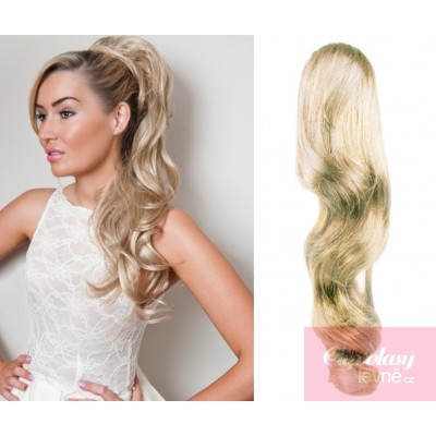 Claw ponytail 24 inch wavy - platinum blonde