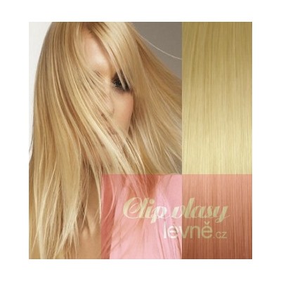 24 inch (60cm) Clip in human REMY hair - light blonde