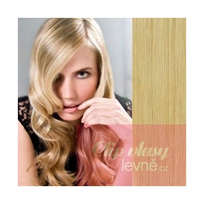 28 black (70cm) Clip in human REMY hair - natural blonde