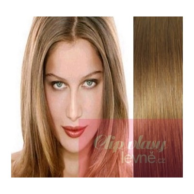 28 black (70cm) Clip in human REMY hair - light brown