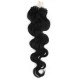 20 inch (50cm) Micro ring / easy ring human hair extensions wavy - black