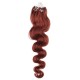 20 inch (50cm) Micro ring / easy ring human hair extensions wavy - copper red
