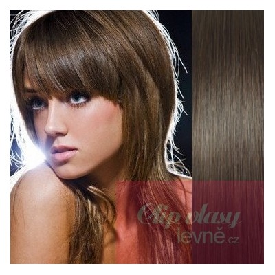 Clip in 100% human hair REMY bang - dark brown