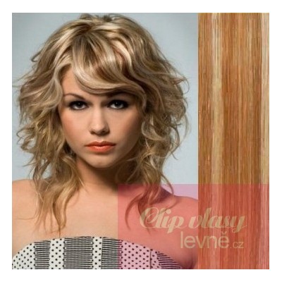 Clip in 100% human hair REMY bang - mixed blonde