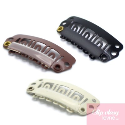 Hair extension clips with silicone