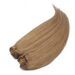 24 inch (60cm) Deluxe clip in human REMY hair - light brown