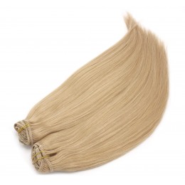 24 inch (60cm) Deluxe clip in human REMY hair - natural blonde