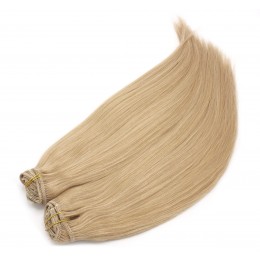 28 inch (70cm) Deluxe clip in human REMY hair - natural blonde