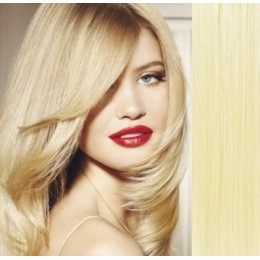 20 inch (50cm) Tape IN human REMY hair - the lightest blonde