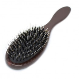 Bristle hair brush - dark brown wood