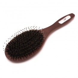 Bristle hair brush - dark brown wood